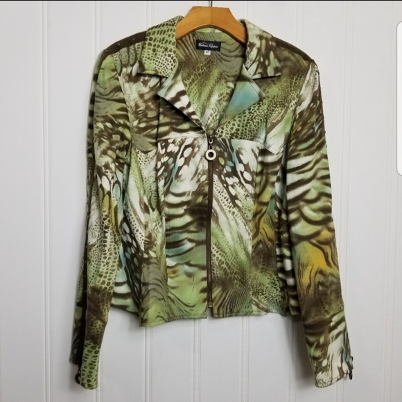 Victoria Pappas Animal Print Blazer Jacket - Picture 2 of 8